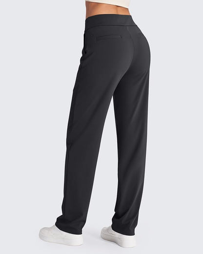 Small And 31"Seam G4Free ShiftReady Yoga Pants Women High Waist Dress Work Pants with Pockets Straight Leg Business Casual Trousers 28"/30"/32"