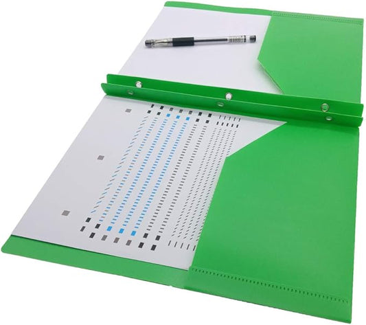 WR Plastic Two Pocket Folder with 3 prongs for Office and School-6 Pack (Green)