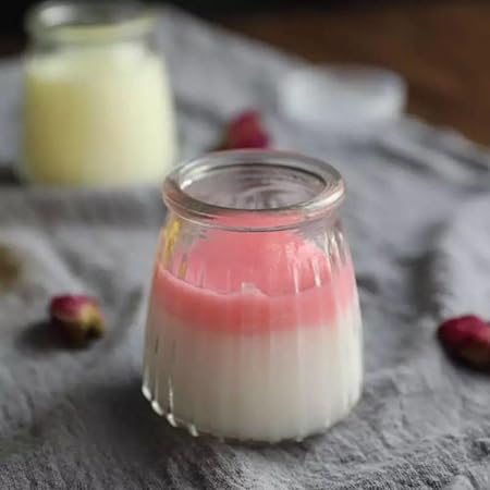 1PCS Pudding Glass Jar,Juicing Milk Storage Container Yogurt Pudding Glass Jar Bottle Mini Mousse Drinking Bottle with Lid(200ml), AMXEB0FVUIUS