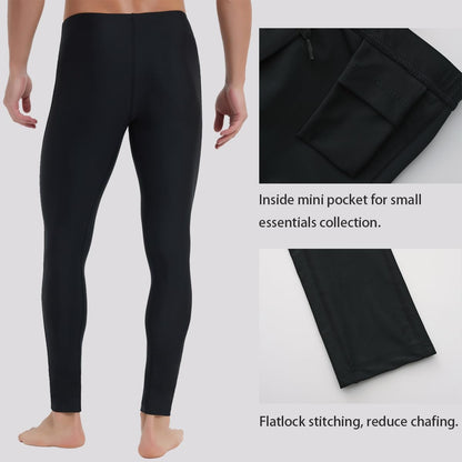 Ubestyle UPF 50+ Men's Active Surfing Water Leggings Swim Pants Swim Tights Beach Pants Sun Protective.