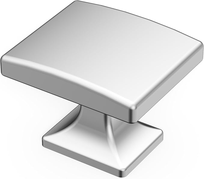 Hickory Hardware 1 Pack Solid Core Kitchen Cabinet Knobs, Luxury Cabinet and Dresser Knobs, Handle Pulls for Doors & Drawers, 1-7/16 Inch, Chrome, Forge Collection