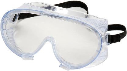 ERB Perforated Impact Resistant Goggles - Standard, Clear Lens, Black Straps