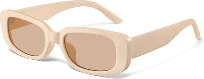JASPIN Rectangle Sunglasses for Women Men Trendy Y2k Retro 90s Sun Glasses UV Protection Cool Square Frame