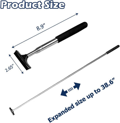 Car Side Mirror Squeegee (Black) Scalable Design, Natural-rubber Edge, Suitable for Most Pickup Trucks, Suvs, And Other Types Of Vehicles