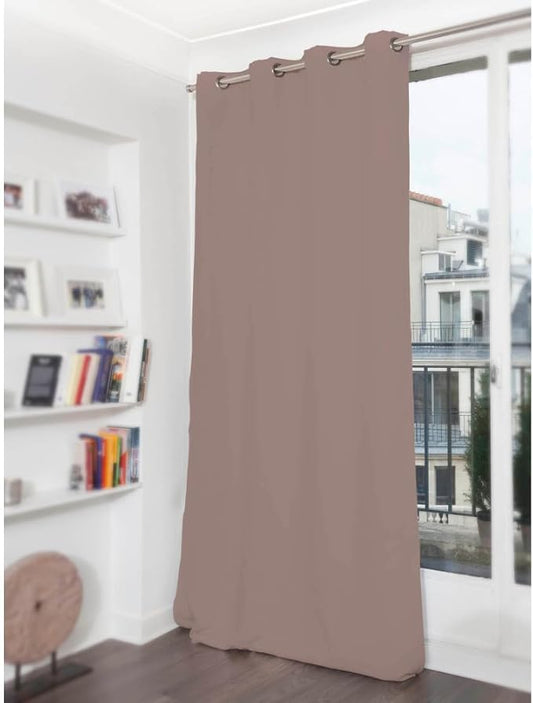 Moondream, 3-in-1 Sound Insulation Curtain, Blackout Curtain and Thermal Insulation, Patented Technology, Cotton Effect, Grommet, 55" Width x 84" Length, Beige (Pelican MC8220), 1 Panel