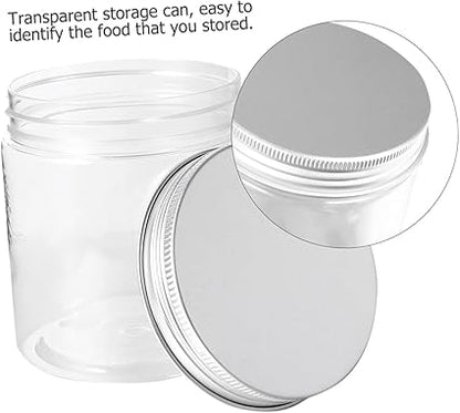 6Pcs Mini Plastic Jars with Lids Portable Household Storage Containers for Food and Essentials Multifunctional Plastic Jars with Lids