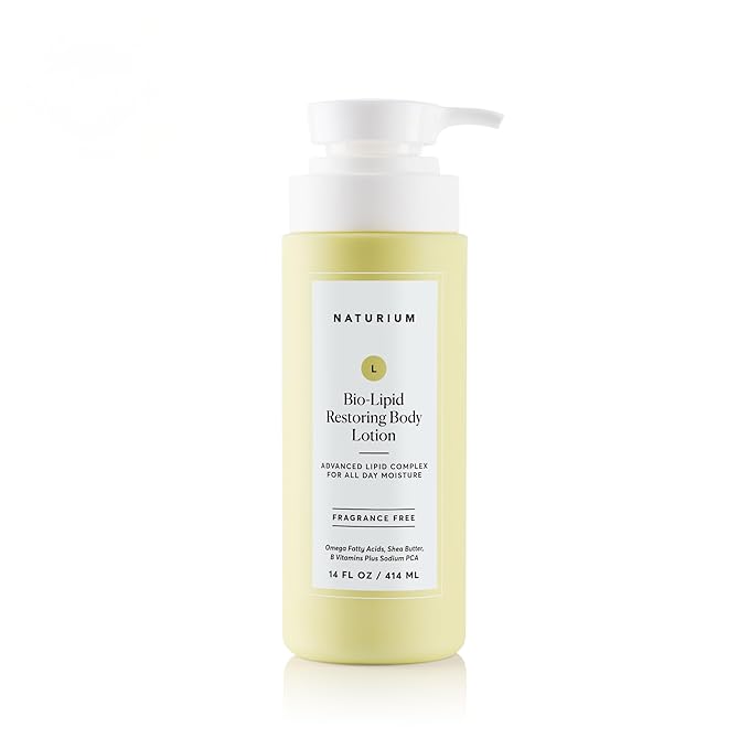 Naturium Bio-Lipid Restorative Hydrating Body Lotion with Shea Butter, Fragrance Free, 14 oz
