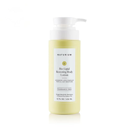 Naturium Bio-Lipid Restorative Hydrating Body Lotion with Shea Butter, Fragrance Free, 14 oz