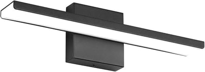 JUSHENG Black Bathroom Vanity Light Fixtures Modern Aluminum LED Wall Mount Sconce Lights for Mirror Lighting Indoor Bedroom Bedside Lamps 16W 16.14" 6000K