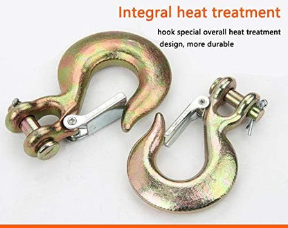 XMHF 14" Clevis Slip Hook with Safety Latch Heavy Duty Grade 70 Forged Steel Towing Winch Hook