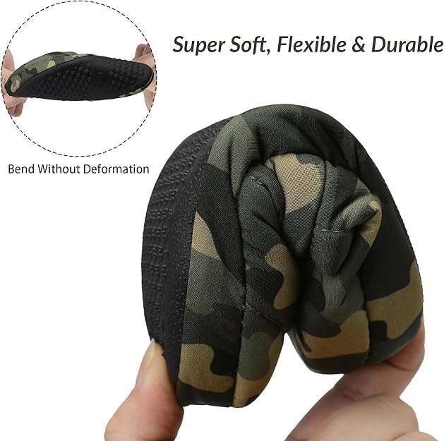 11-12 Bigwow Boys Camouflage Slippers Elastic Closed Heel House Shoes for Toddler Kids
