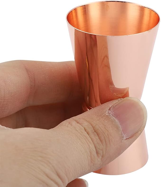 Double Side Jigger 15ml 30ml, spotless Steel Cocktail Measucircle Cup, tending Jigger for and Home Use, Rose Gold