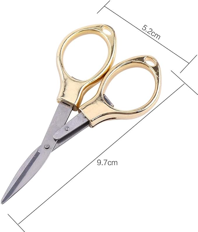 Mini Multipurpose Folding Keychain Fishing Scissors Stainless Steel Blister card package Climbing Hiking Use(silver)