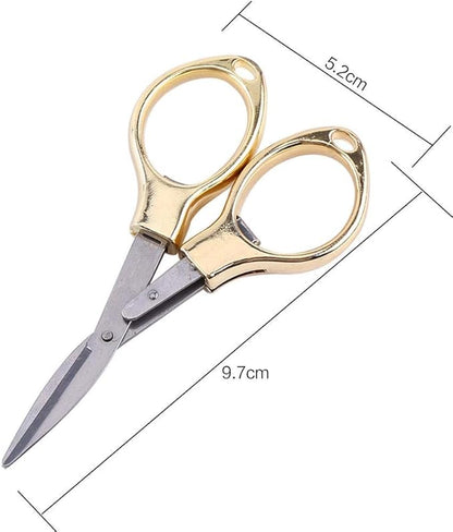 Mini Multipurpose Folding Keychain Fishing Scissors Stainless Steel Blister card package Climbing Hiking Use(silver)