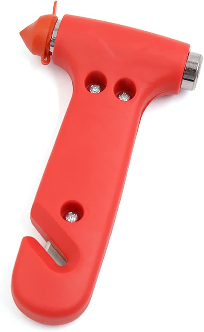 uxcell Red Plastic Shell Emergency Glass Window Breaking Hammer Breaker Escape Tool for Auto Car