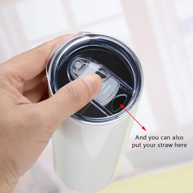 20oz Skinny Tumbler Replacement Lids 3 Pack,2.75in Cup Mouth Compatible with YETI Rambler and More Tumbler Cups,Spill Proof Splash Resistant Silicone Sliding Covers.