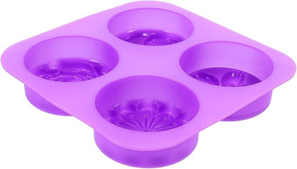 EXCEART 1pc Handmade soap Mold Silicone Candle Candy Making Form Resin DIY Tools Cupcake Casting molds Flower Shape Cake Rose Candle Flower Mold Paper Cup Non Stick Purple