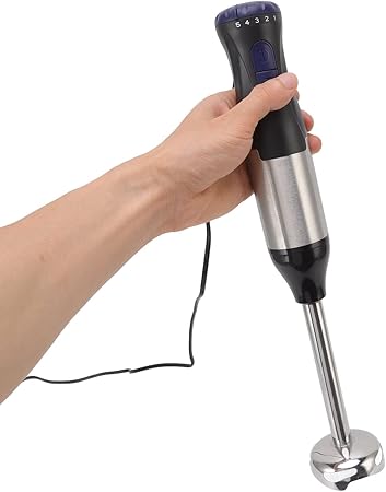 Hand Blender Set, 1000W 5 Speed Electric Handheld Hand Mixer Stick with 500ML Ground Meat Bowl, 700ML Grinding Cup, Stainless Steel Stick Blender Food Processor for Egg Food Juicing Meat Mixing