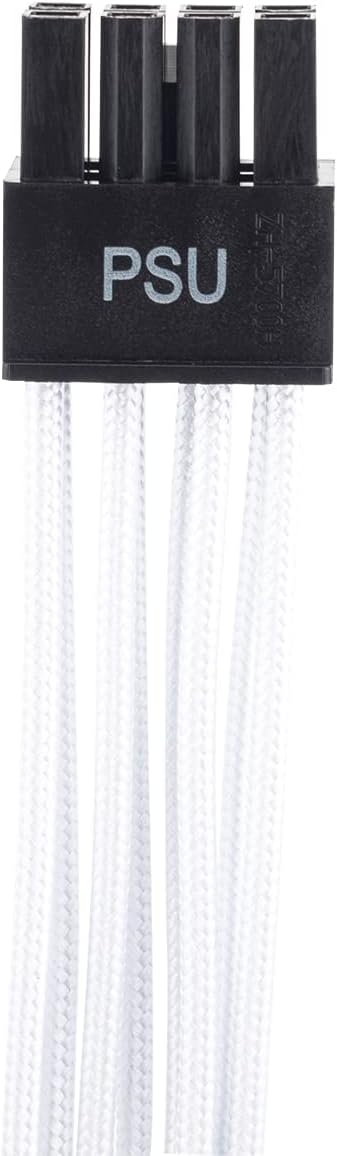 CPU Cable for Corsair, 70CM Male to Male 8 Pin to 44 Pin EPS CPU Power Cable for Thermaltake Modular Power Supply (27'') (White 18AWG)