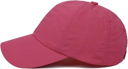 Womens Criss Cross Ponytail Hat Quick Drying Baseball Cap Sun Hats UV Protection Sport Cap