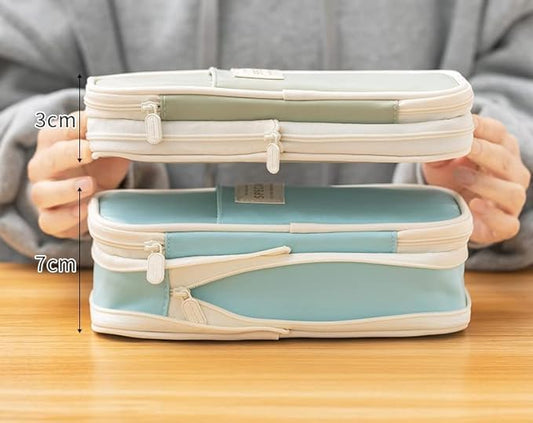Colorful Large Storage Pencil Case Pen Bag with Zipper Big Capacity Pouch Organizer for Office Travel Holder Box