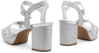 Shoe Land Platform Heels for Women – 3 Inch Chunky Block Heeled Sandals, Square Open Toe, Ankle Strap Dressy Strappy High Heels for Wedding, Party & Evening Events https://a.co/d/08cxhX2e