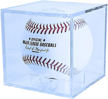 UV Protected Baseball Display Case  Acrylic Baseball Cube Clear Storage Case with UV Protection (1 UV Baseball Cube)
