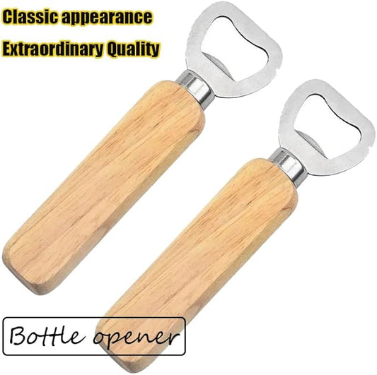 Simple Vintage Bottle Opener, Stylish High End Beer Bottle Opener Wooden Construction, Bottle Opener for Passion and Good Memories, Strong Oak, Comfortable Grip Bottle Opener, Home, Party, Gift (1)