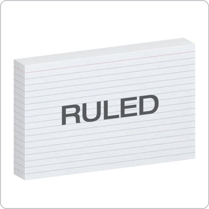 Oxford Ruled Index Cards, 5" x 8", White, 100/Pack (51)