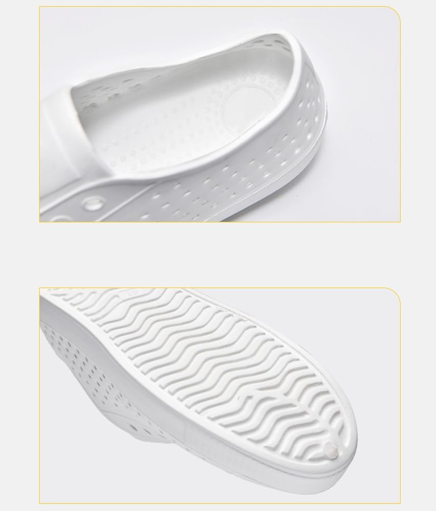 Unisex-Adult Slippers Imitation Canvas Choes Walking Mules with Indoor Outdoor Anti-Skid Sole for Men and Women