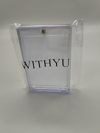 WITHYU 2 Pack Magnetic Card Holders for Trading Cards, 35 pt Hard Cards Sleeves Case fit for MTG Cards, YUGIOH Cards, Standard Cards, Sports Cards