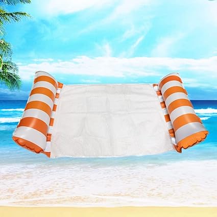 Inflatable Floating Row Outdoor Foldable backrest Clip net Floating Bed Water Inflatable Supplies Deck Chair Floating Bed