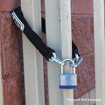 ABUS Hardened Steel 8KS 10 Foot x 5/16" Thick Square Security Chain for Bikes, Containers, Trailers, ATV, Motorcycles and Personal/Industrial Property