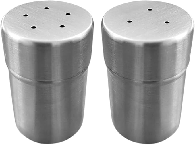 Stainless Steel Sugar Shakers Spice Salt Pepper Organizer Container Dust-proof Stainless Steel Salt Shakers