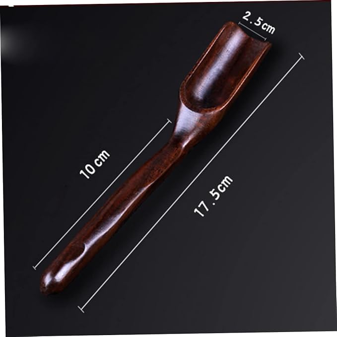 Wooden Tea Scoop Ebony Tea Shovel Easy to Clean Lightweight Accessory for Home Office Use