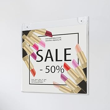 NIUBEE 3-Packs Acrylic Wall Sign Holder 8.5x11 Horizontal, Clear Plastic Picture Frames , Wall Mounted Design, Support No Drilling (Provide 3M Tape and Mounting Screws)