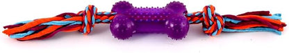 Qtqgoitem Pet Puppy Dog Cleanning Chew Bone Knotted Braided Rope Play Toy (model: 168 686 3bf 65c 502)