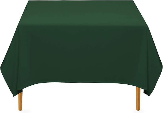 Lann's Linens - 70" Square Premium Tablecloth for WeddingBanquetRestaurant - Polyester Fabric Table Cloth - Hunter Green