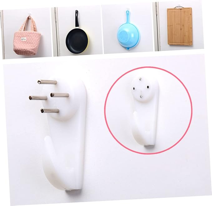 Happyyami 10pcs Seamless Wall Nails Invisible Hanger Hooks for Photo Frames Lightweight Non Damaging Hanging for Pictures Art and Gadgets Walls