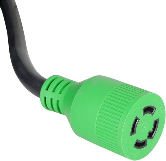 labwork 15FT 4 Prong 30 Amp Generator Extension Cord Green Connector Replacement for L14-30P to L14-30R Generator Cable
