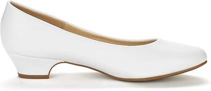 DREAM PAIRS Women's Mila Low Chunky Heel Pump Shoes