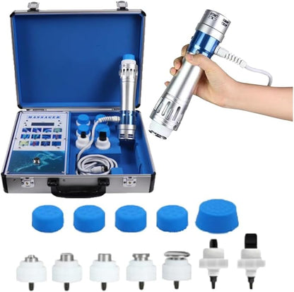 Shockwave Therapy Machine, Effective Electromagnetic Extracorporeal E-D Shock Wave Therapy Machine Pain Relief Body Massager Muscle Relax Massage Gun with 7 Massage Heads