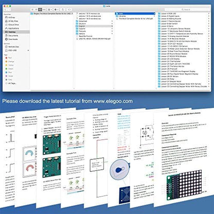 ELEGOO UNO R3 Project Most Complete Starter Kit with Tutorial Compatible with Arduino IDE (200 Components)