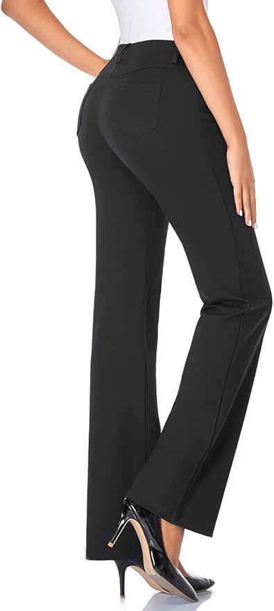 Tapata Women's 28''30''32''34'' Stretchy Bootcut Dress Pants with Pockets Tall, Petite, Regular for Office Work Business