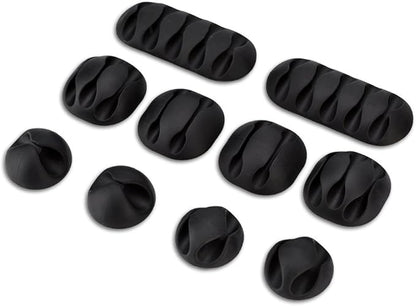 10Pcs Universal Desktop Cable Holder, Cord Organizer Clip for Charging Cables USB Cables Audio Cables Network Cables, etc