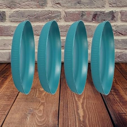 Eco-friendly plate that is not breakable - Wheat straw fiber lightweight plate 4-piece set (Dark Green)
