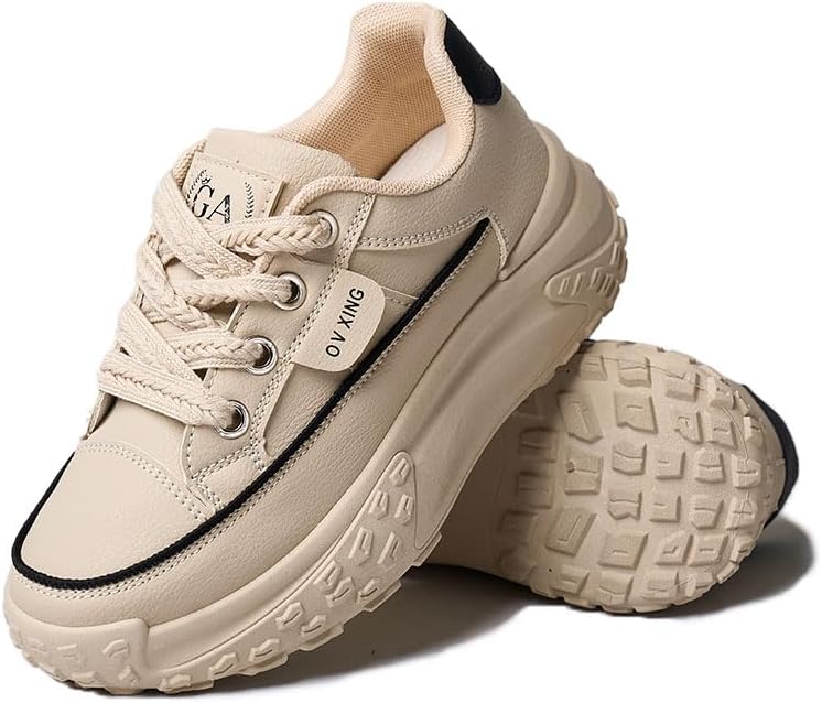 Sneakers for Women,Lace Up Thick Soled Non Slip Sports Shoes, Breathable, Stylish,Running,Shopping