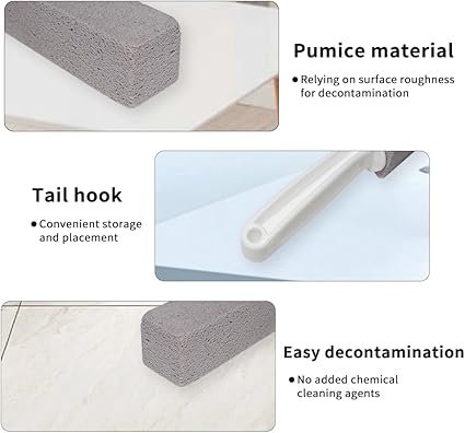 Pumice Stone for Toilet Cleaning, Pumice Cleaning Stone with Handle, Toilet Cleaner, Pumice Stone, Toilet Wand, Toilet Bowl Cleaner Brush, Toilet Brush