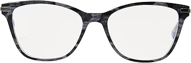 Betsey Johnson Women's New Night Out Reading Glasses Square Blue Light, 52 mm
