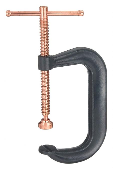 Spatter Resist C-Clamp, 6-1/16", 6600 lb.